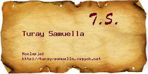 Turay Samuella névjegykártya